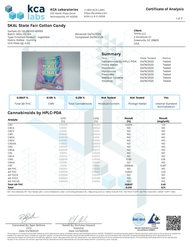 SKAL: STRAIN LEAN THC GUMMIES