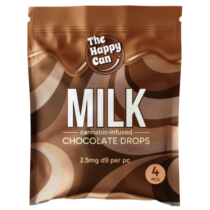 THE HAPPY CAN: D9 THC CHOCOLATE DROPS - 4ct