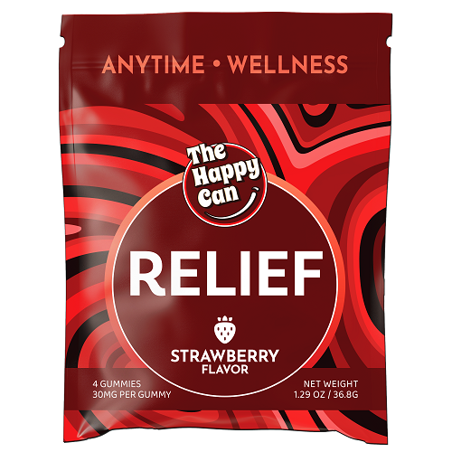 THE HAPPY CAN: DELTA-9 THC + CBC RELIEF GUMMIES - 4ct